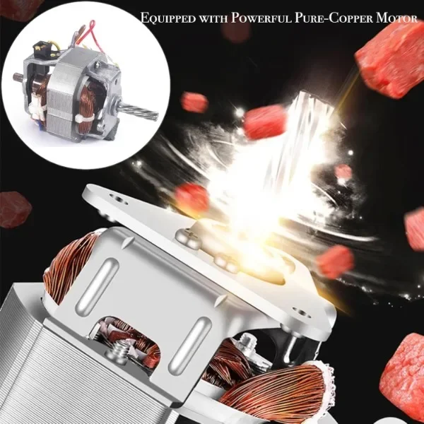 Sunmile SM-G33 Electric Meat Grinder - 1HP 800W Max Power - ETL Stainless Steel Meat Grinder Mincer Sausage Stuffer