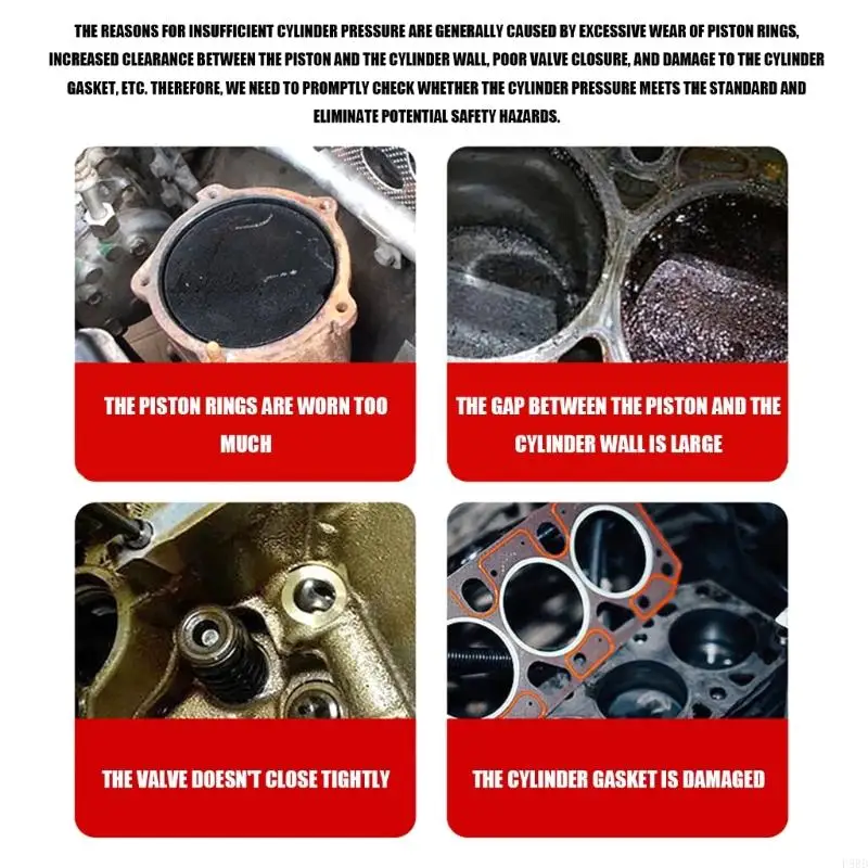Universal Rubber Coated Cylinder Compression Testing For Auto Repair Shops