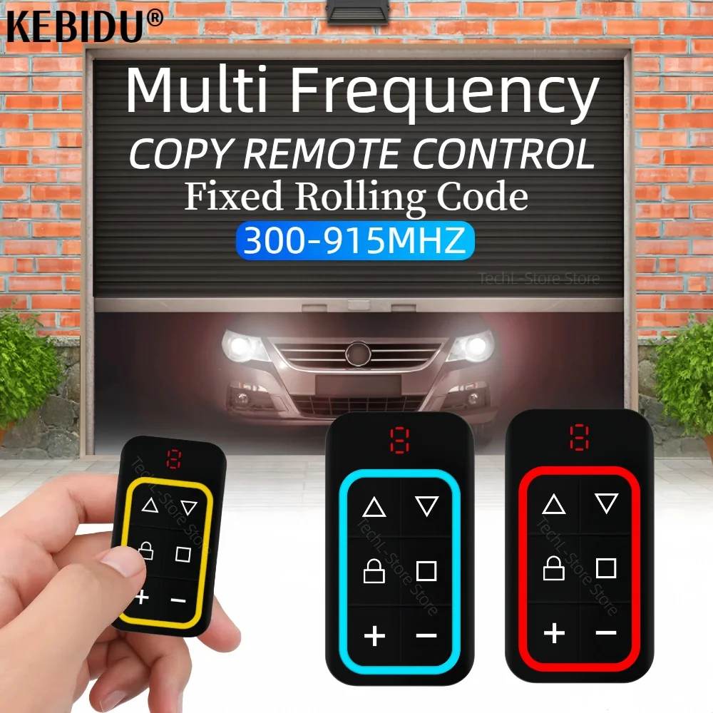 Multi Frequency 300-915MHZ Garage Door Remote Control Copy Duplicator 433mhz 868mhz Garage Remote Multi Brand Remote Control 