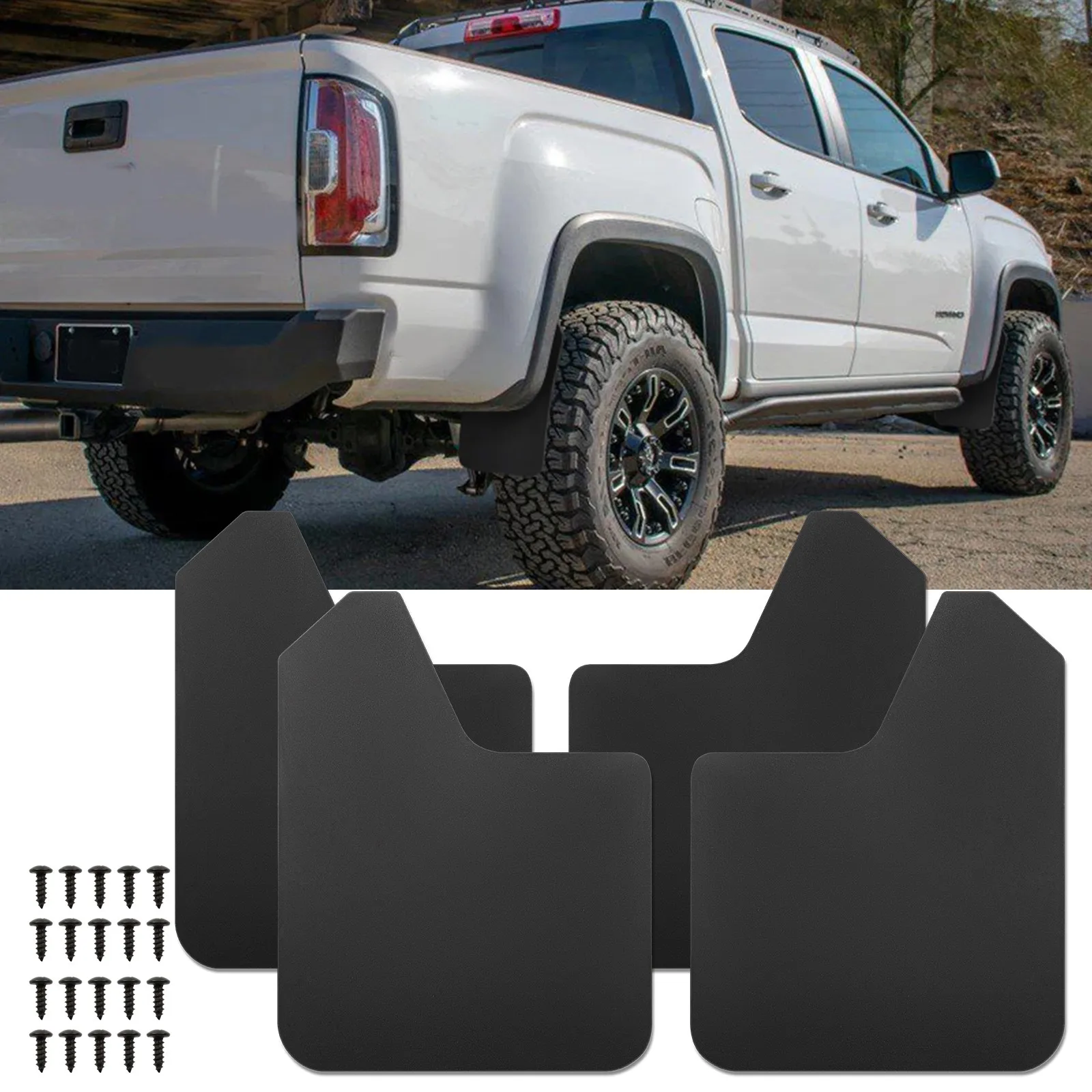 

For Chevrolet Colorado ZR2 4Pcs Rally Mud Flaps Splash Guard Mudguard Mudflap