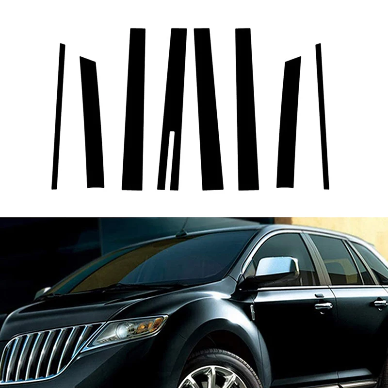 

Fit For Lincoln MKT 2010-2019 Glossy Black Door Window Pillar Posts Trim Cover Sticker Exterior Decal Styling Decoration