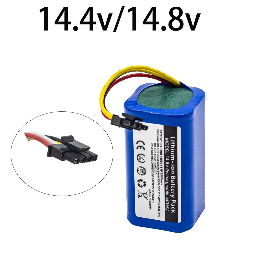 14.8V 2600mah/3500mAh18650 lithium-ion Battery for Cecotec Conga 1290 1390 1490 1590 Replacement Robot Vacuum Cleaner Battery