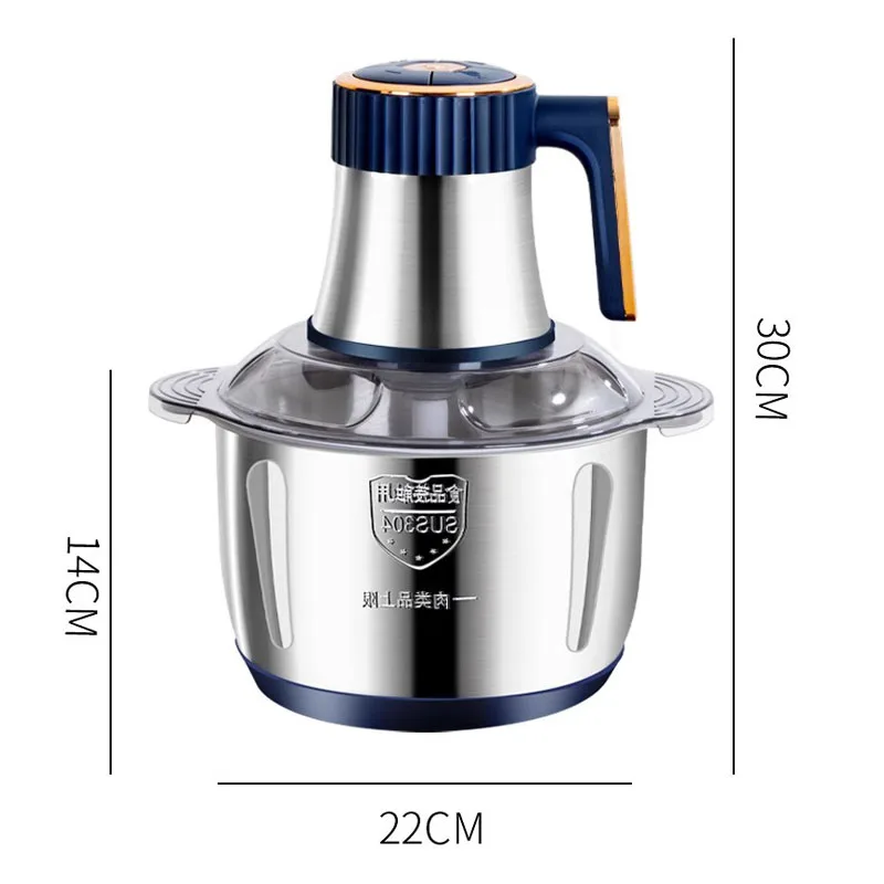 5L Electric Meat Grinders 304 Stainless Steel Food Crusher Multifunctional Vegetable Slicer Chopper Mincer Baby Food Processor