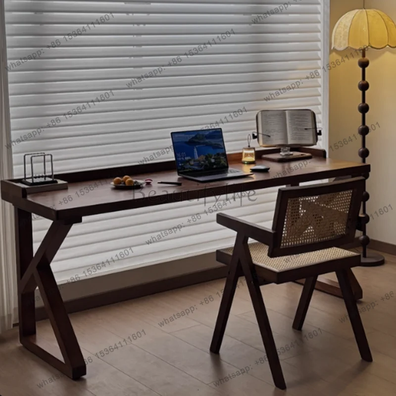 Aesthetic Wooden Office Desk Executive Reception Modern Computer Office Desk