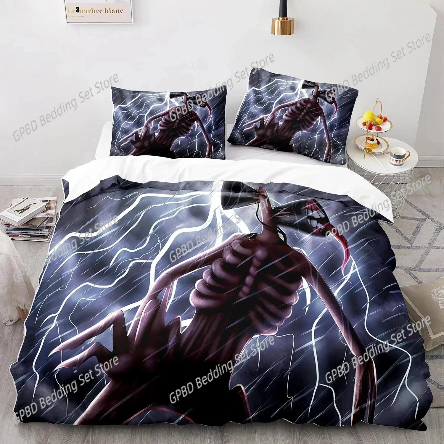 3D Print Siren Head Comfortable Duvet Quilt Cover Pillowcase Bedding Set Children Bedroom Decoration Home Textile