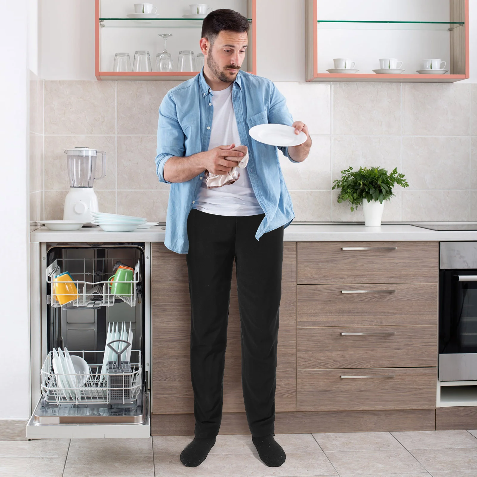 Pantaloni larghi Pantaloni da uomo da chef Abiti da lavoro Abbigliamento da lavoro Uniforme da mensa Cargo da donna