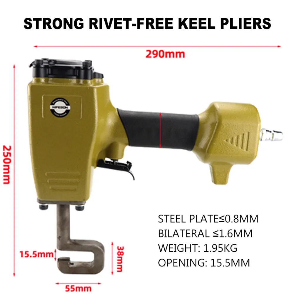 

New Pneumatic partition keel gun 360-degree rotating light steel keel riveting pliers punching rivet-free