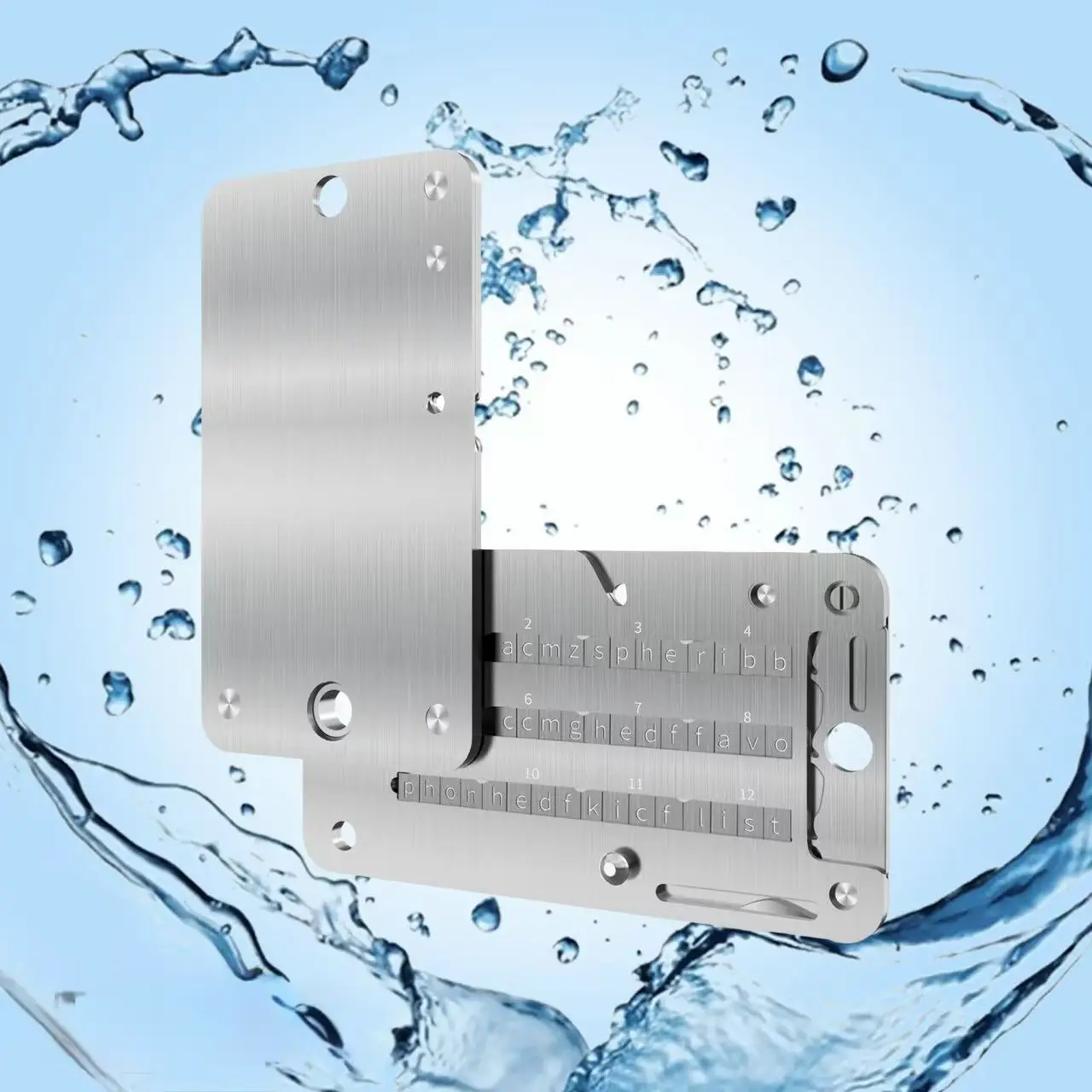 씨드 프레이즈 메탈 스토리지 (콜드 월렛용) – 암호화폐 복구를 위한 안전한 스테인리스 백업 플레이트