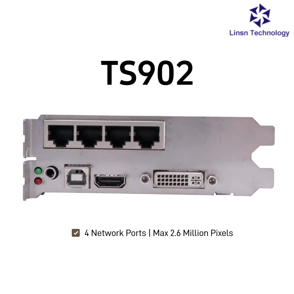 LINSN TS902 Sending Card with 4 Output Ports Support 2.6 Million Pixels for LED Display Screen - view 2