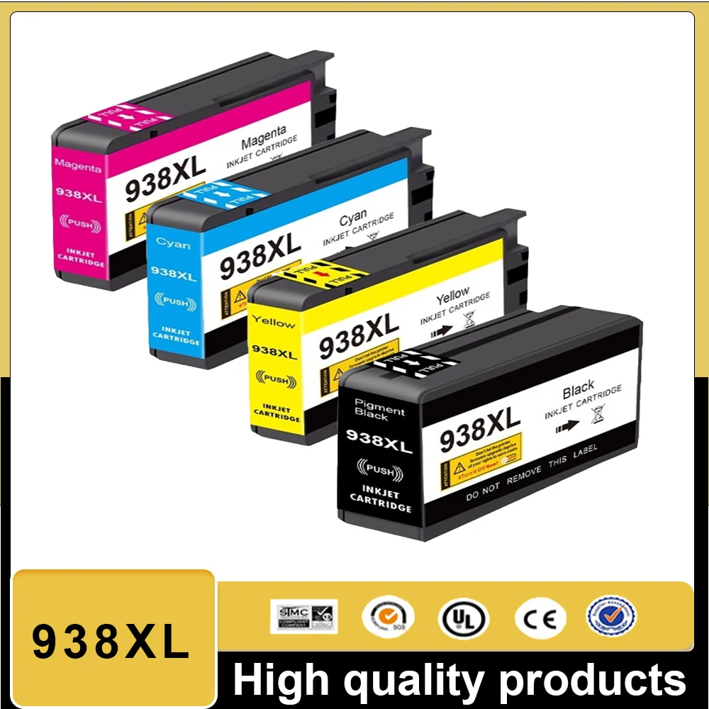 

Чернильный картридж Vilaxh 938XL 938 XL, совместимый с принтером HP938 для HP 938 XL для принтера HP officejet Pro 9110b 9120 9130 9720 9730 ﻿