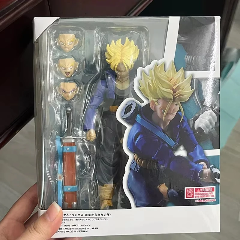 In Stock Genuine Bandai S.H.Figuarts Dragon Ball Trunks Boy From Future Anime Action Figure Collectible Model Toy Gift