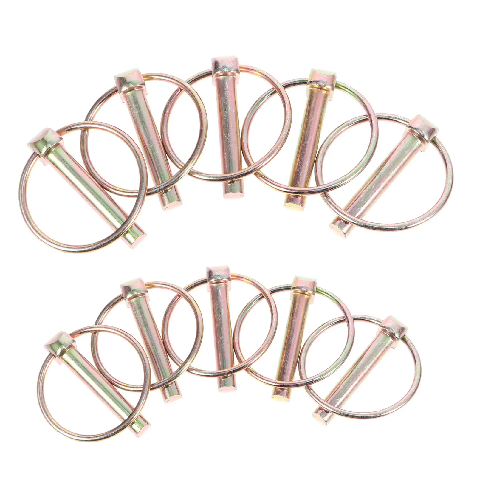 15Pcs Lynch Pin Heavy Duty Alloy Spring-Loaded Retaining Pin Fastener for Farm Tractors Trailers Lawn Garden Trailer Hitch