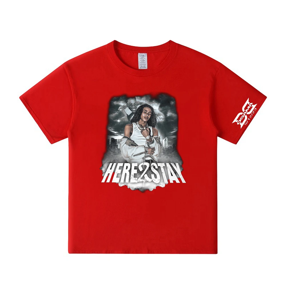 DD Osama Merch T-shirt Here 2 Stay Tee 2023 Tour Crewneck Short Sleeve Streetwear Men Women Hip Hop Clothes