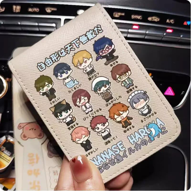 

Anime Rin Matsuoka Tachibana Makoto Free! Wallet Fold Bag Multi Card Coin Pocket Photoes Holder Fashion Kids Wallets Gift