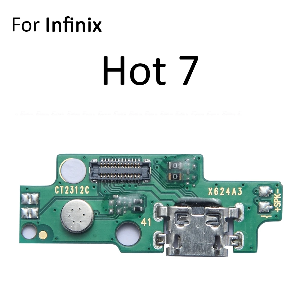 USB Charging Port Connector Board Parts Flex Cable With Mic For infinix Hot 7 9 Play Pro 10 10i 10s NFC 10T S5 Repair Parts