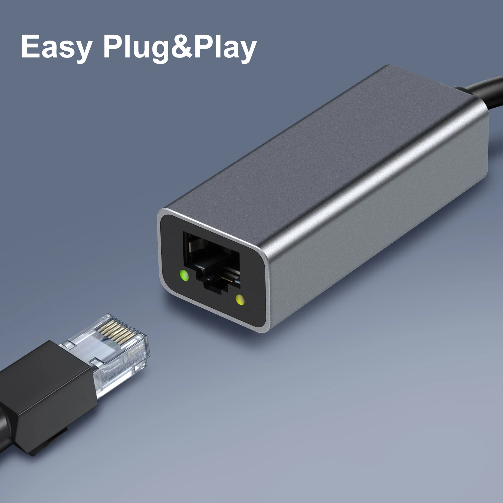 USB C إلى RJ45 جيجابت إيثرنت محول USB نوع C LAN بطاقة محول دعم 10/100/1000Mbps لأجهزة الكمبيوتر المحمول/الكمبيوتر اللوحي/الهواتف الذكية/الكمبيوتر #3