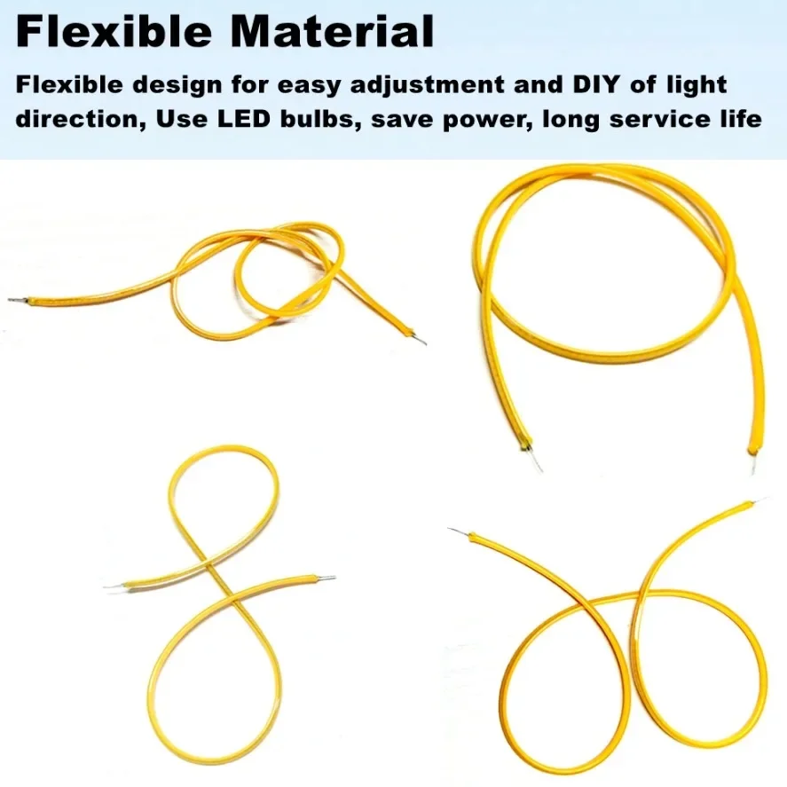 300MM LED Flexible Ultra Slim Filament 3V Spiral Bulb Filament Retro Edison Bulb Parts Diode Light Strip Festival Decoration