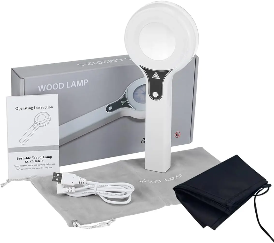 Madeira lâmpada analisador de pele para pele uv ampliação para beleza teste facial lâmpada de madeira luz análise da pele detecção cuidados com a pele