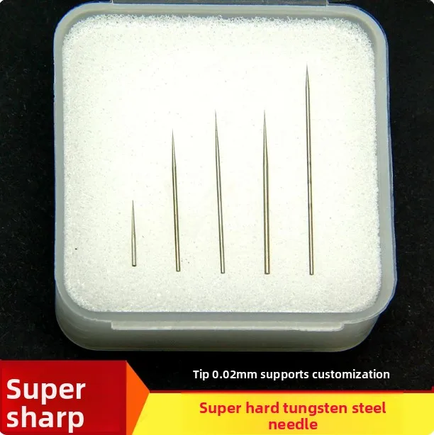 Superhard Ultrafine Tungsten Steel Tip Needle 0.02mm Semiconductor Blue Film Thimble Wafer Probe