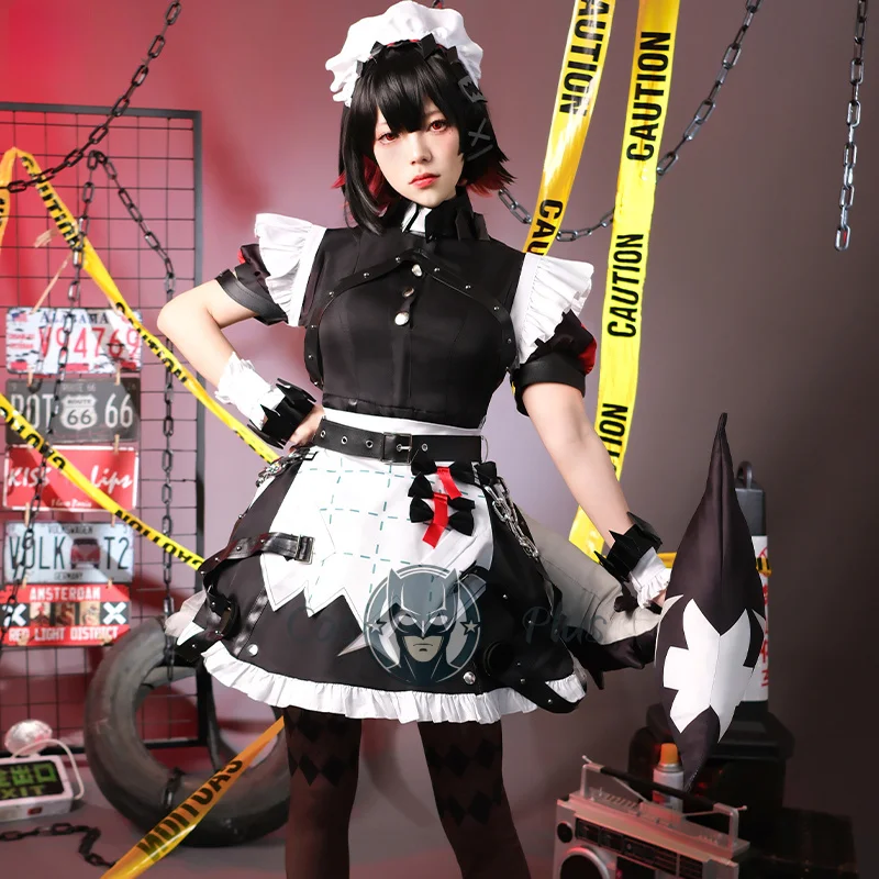 

Ellen Joe Zenless Zone Zero Cosplay Costume Cute Maid Shark Tail Uniform Halloween Party Masquerade Game Play Role Clothes