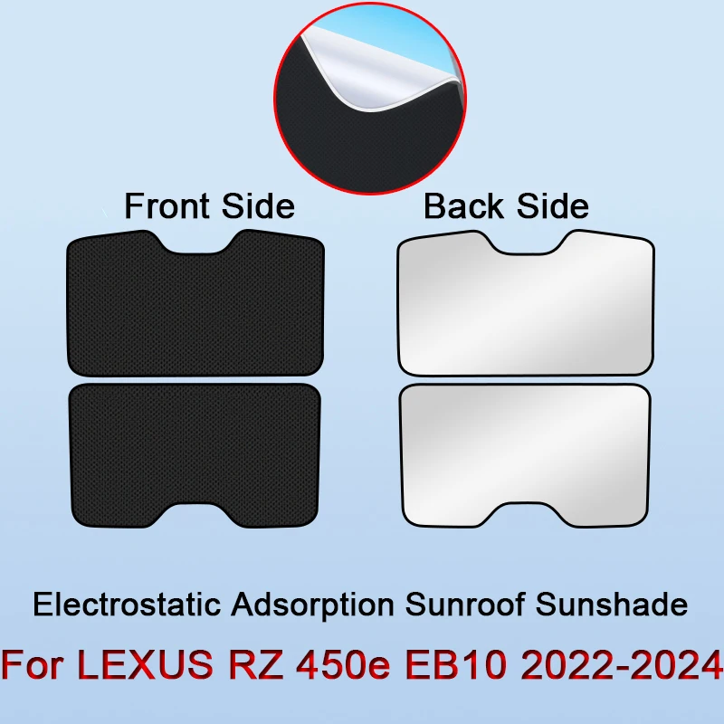 

Car Electrostatic Adsorption Sunroof Sunshade For LEXUS RZ 450e EB10 2022 2023 2024 Heat Insulation Skylight Sticker Accessory