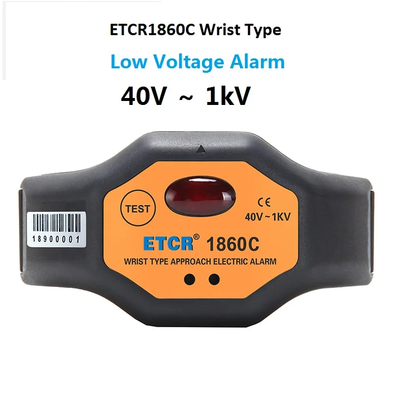 Alarma de bajo voltaje tipo muñeca ETCR1860C AC 40V-1KV SCM tecnología de inducción sin contacto garantiza el dispositivo eléctrico cerrado IP54