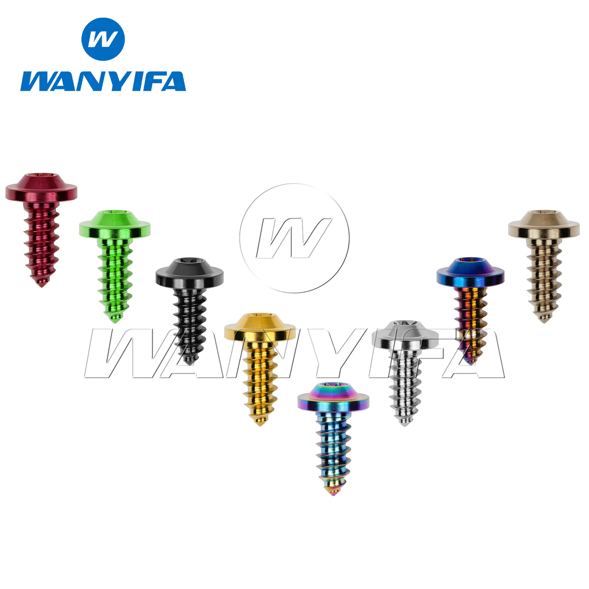 Wanyifa Titanschraube M4x15 20 mm/ M5x15 17 20 25/ M6 x 15 mm selbstschneidende Schraube für Motorrad, Fahrrad, Auto