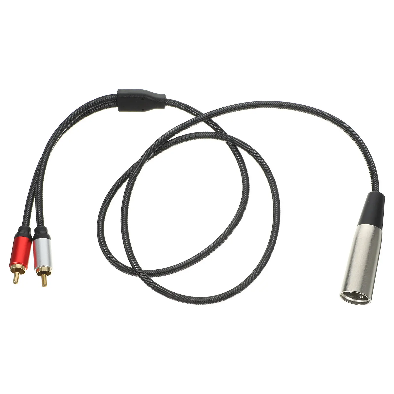 Xlr to Rca Audio Cable Compact Microphone Adapter Cable High Noise Rejection Stable Signal Transmission Practical Audio