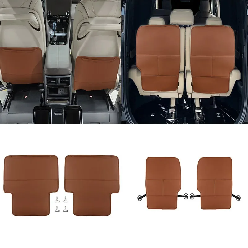 For Toyota Alphard Vellfire 40 Series 2023 2024 Car Leather Front Rear Seat Row Storage Protective Cover Trim auto Accessories