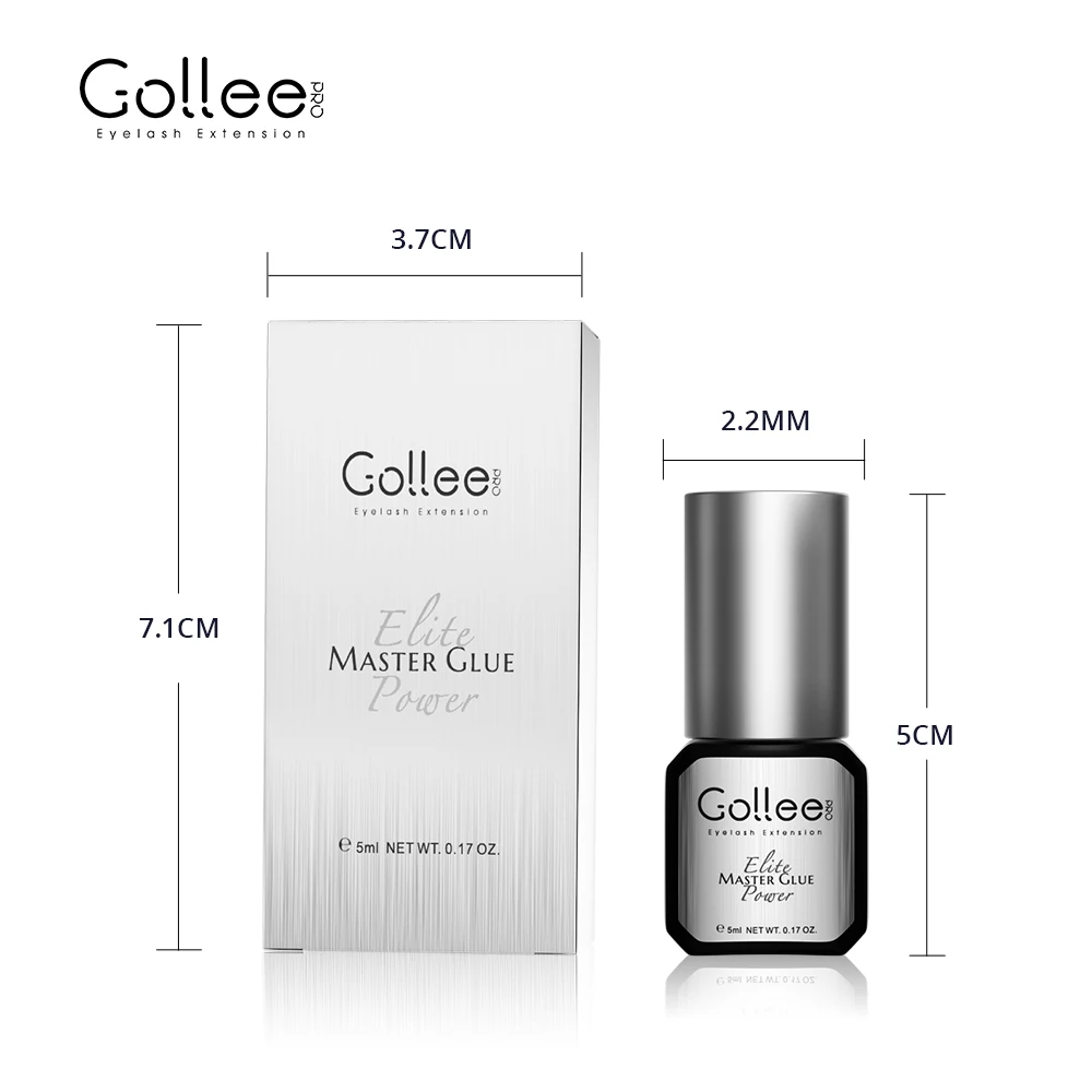 Gollee Eyelash Extension Glue 0.5s Dry Pegamento Pestañas 10PCS Waterproof with Bonder Lash Glue 15ml Eyelash Supplies Wholesale