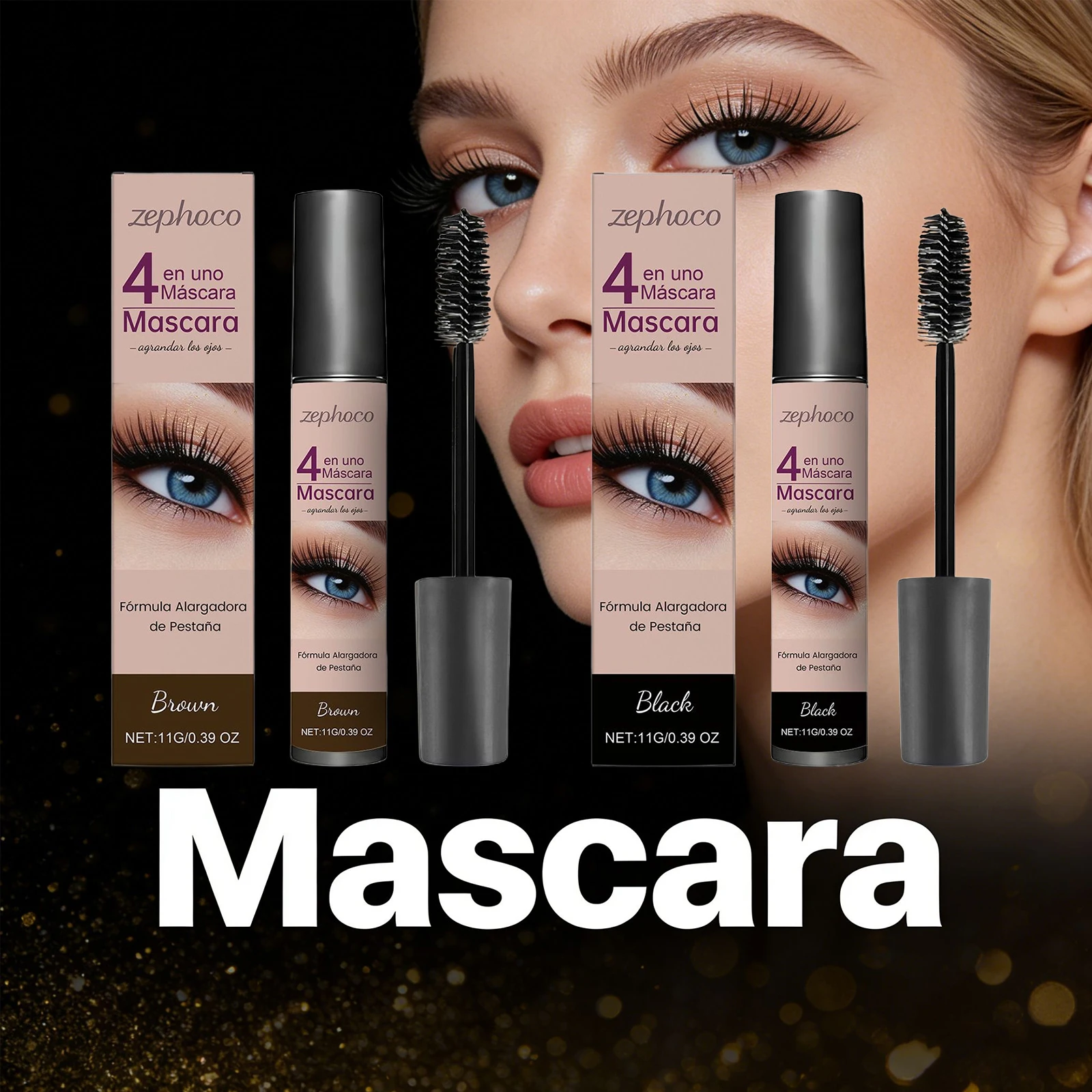 

Black / Brown Mascara Water Proof Long Lasting Curling Sweatproof Thickening Not Easy to Smudge Eyelash Enhance Cosmetics Makeup