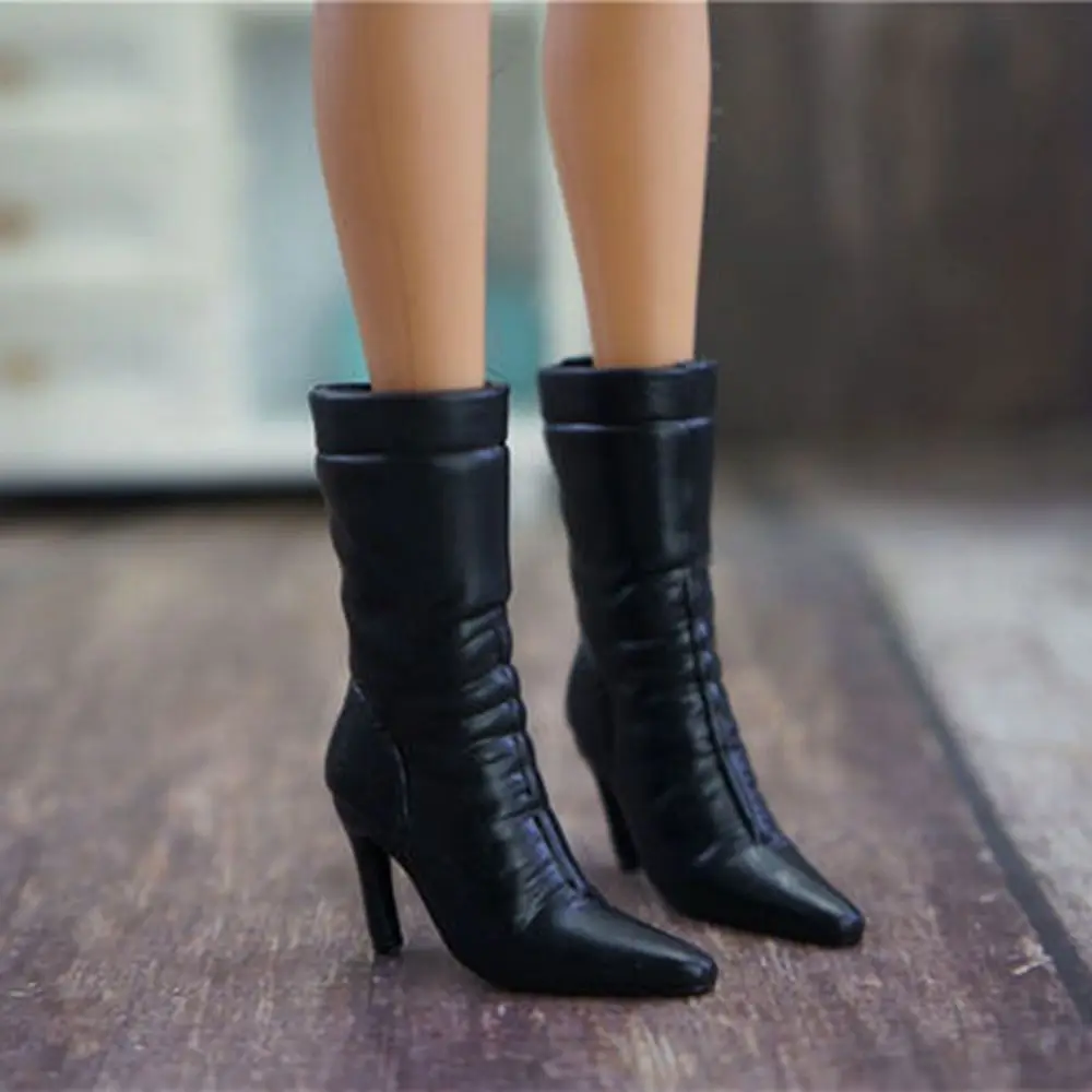 Plastic Fashion Foot Length 2cm Hero Dolls Boot Long Knees Boots Accessories  Shoes