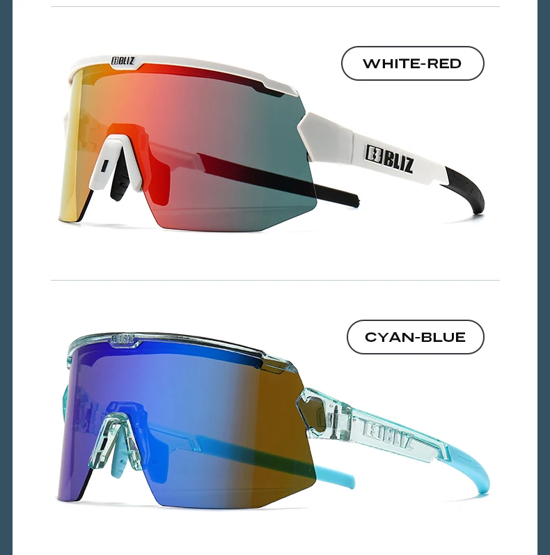 B BLIZ Breeze Premium Fahrradbrille UV400 – 2 HD-Linse, Unisex-Sportsonnenbrille für MTB, Rennen, Angeln, Laufen, Fahrradbrille – Detail 15