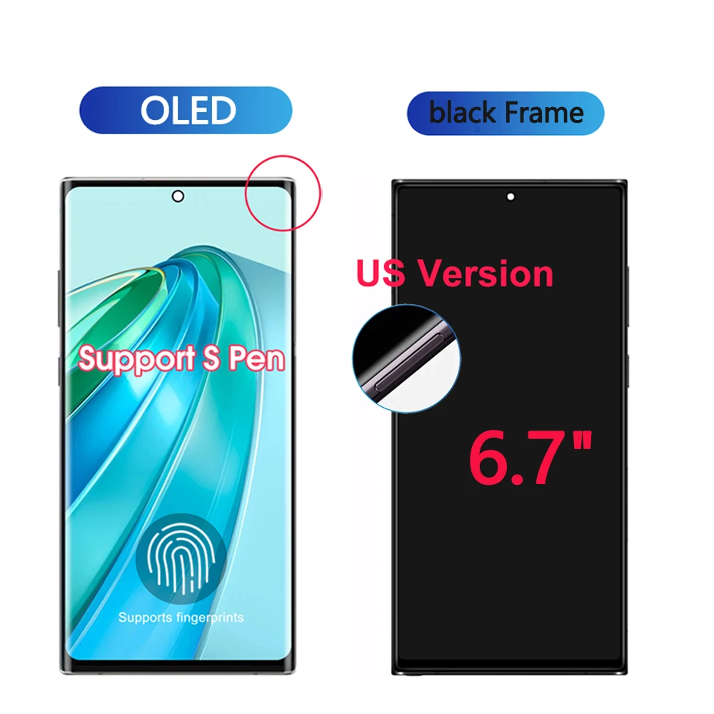 Nieuw AMOLED-scherm voor Samsung Galaxy S24 Ultra LCD-scherm touchscreen digitizer voor Samsung S24 Ultra schermvervanging