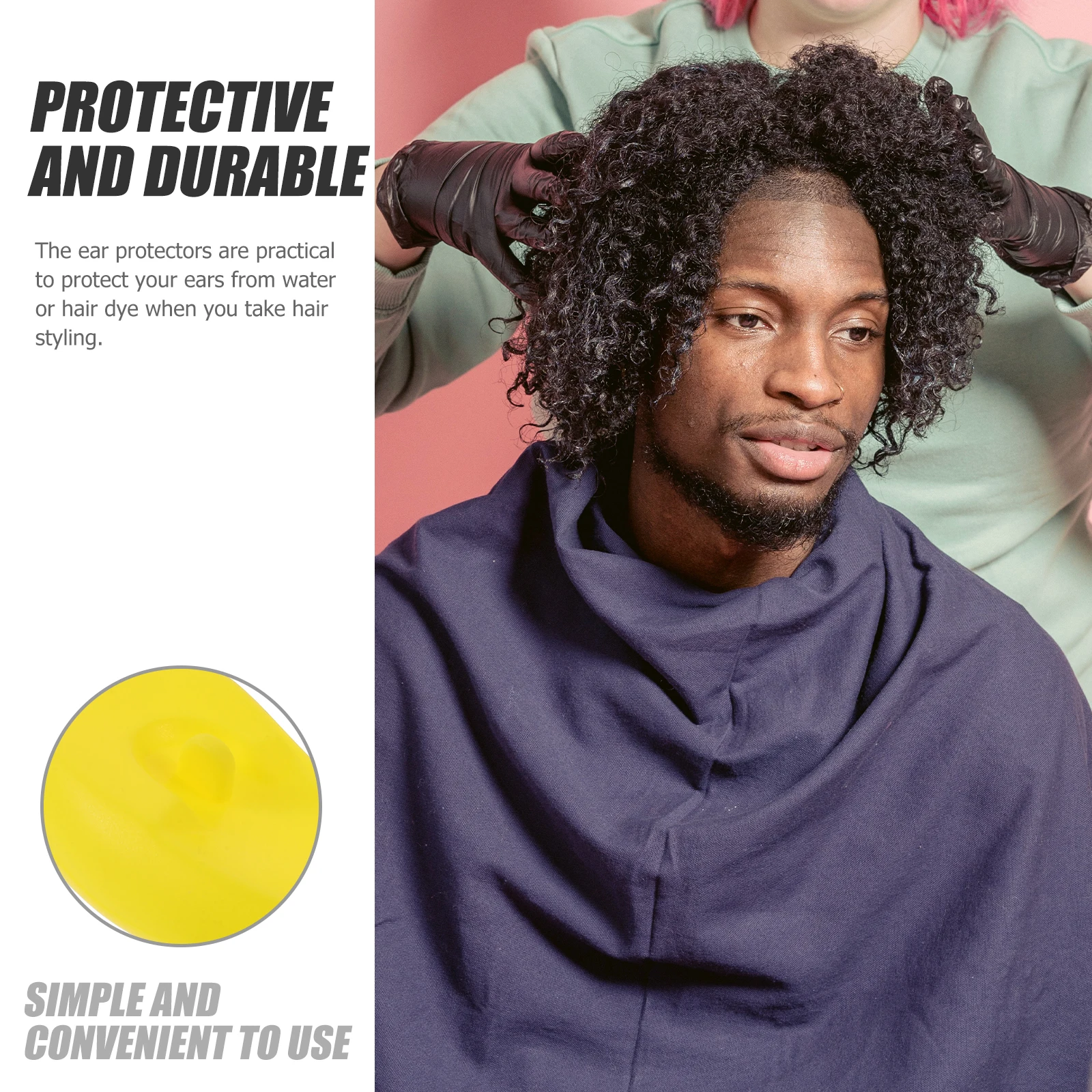 

6 Pcs Silicone Earmuffs Hair Coloring Covers for Hairdressing Dyeing Silica Gel Protectors Dryer