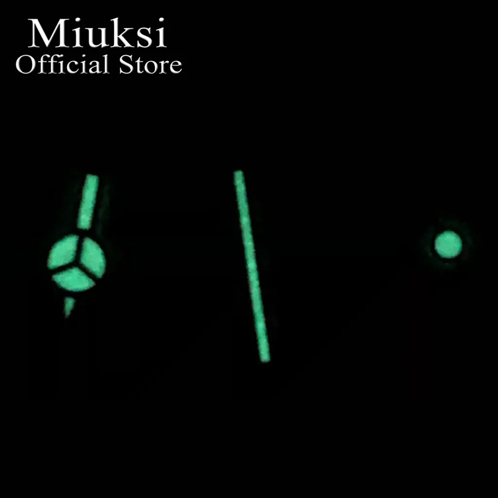 Miuksi silber uhr hände blau grün luminou fit NH35 NH36 ETA2824 2836 Miyota8205 8215 821A Mingzhu DG2813 3804 PT5000 bewegung – Detail 3