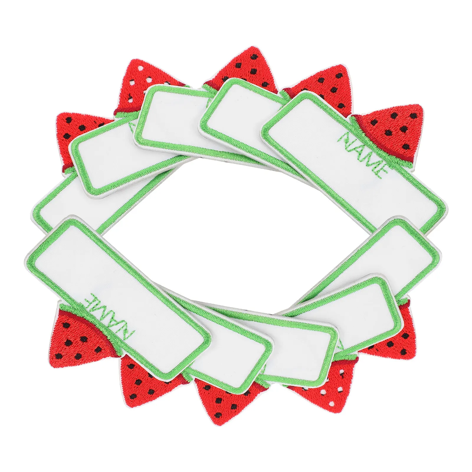 

10Pcs Watermelon Iron on Name Labels Blank Cartoon Tags for Clothes Sewing DIY Washable Clothing Labels for Daycare Office