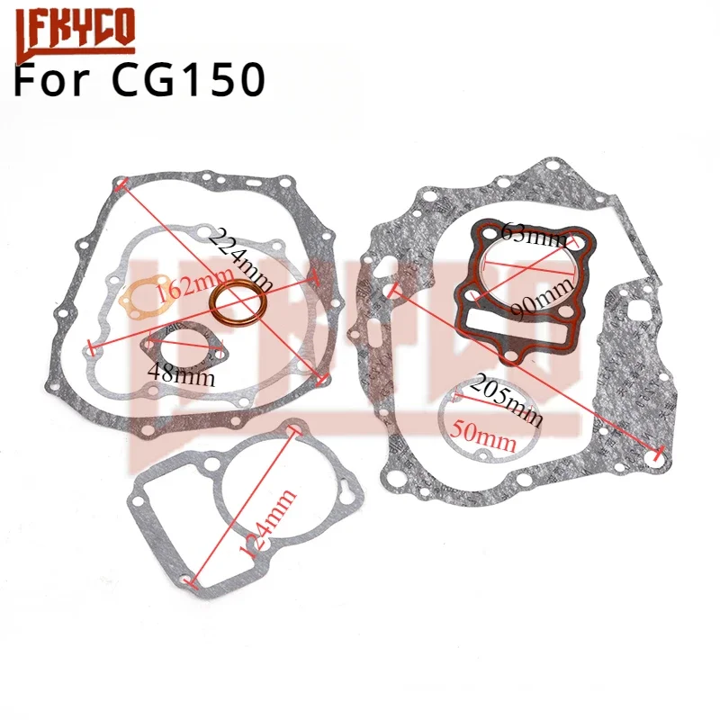 Motorcycle for CG 125 150 CG175 CG200 CG250 CG300 CG350 Cylinder Head Crank Gasket Kit Set Motor Moped Scooter Equipments Parts