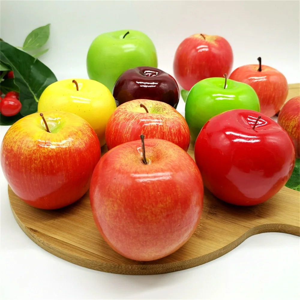 

5pcs Christmas Apple Christmas Decorations Simulation Fruit Apples Artificial Red Green Apples Home Kitchen New Year Party Decor