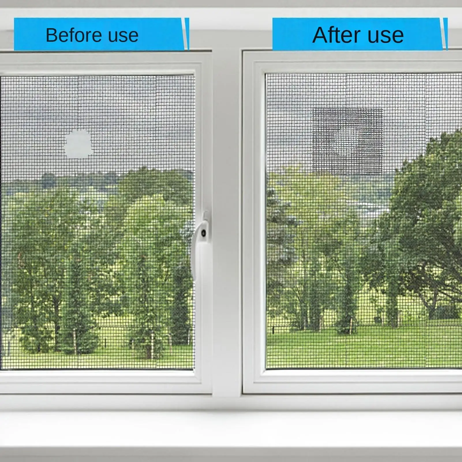 Window Screen and Mosquito Net Repair Tool Self Adhesive Waterproof Mesh Patch 5cmx2m Tape for Fixing Cracks on Home Screen Mesh