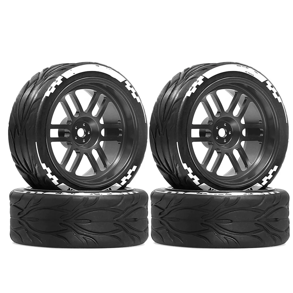 Metal Wheels with Flat Running Tires 1/10 Scale RC Car Accessories 94123R419 for FW06,XV02,for Tamiya TT01