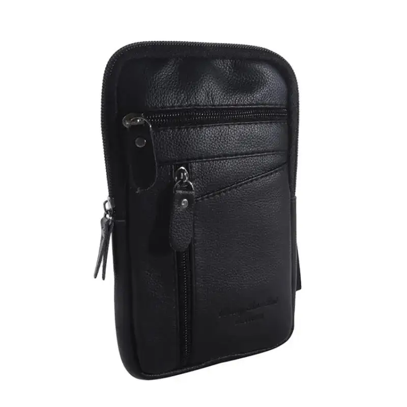 Simple Casual Crossbody Bag Men\'s  Shoulder Bag For Men Leather Messenger Phone Side Sling Bag Chest Pack