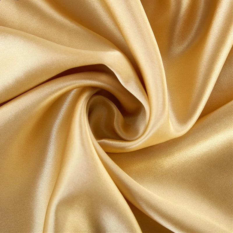 Pure Silk 100% Pure Silk Mulberry Silk Pure Color Multi-color Width 114 cm Plain Crepe Satin Haute Couture Fabric For Women 1 M