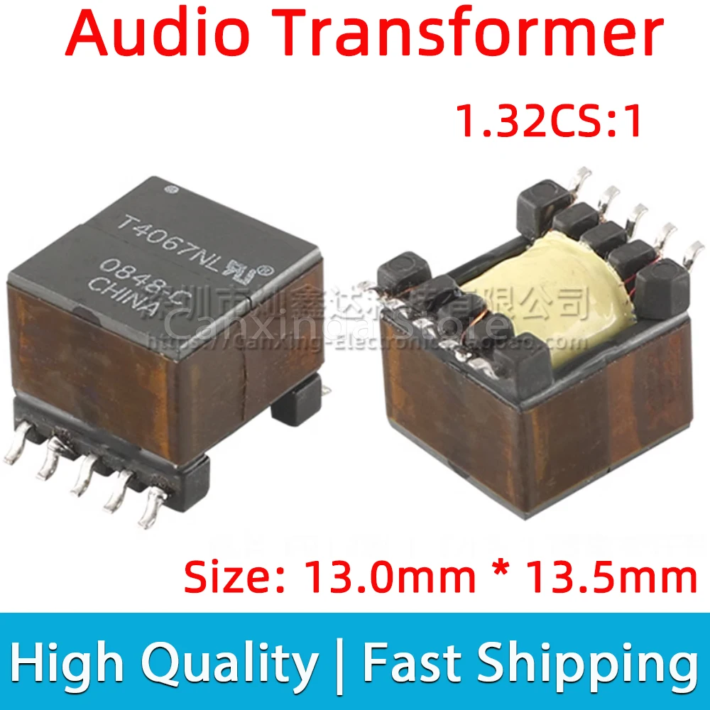 T4067NL EP13 Type SMD Isolated Isolation Audio Signal Transformer 15Khz-50KHZ Turns Ratio 1.32CS:1 ISDN U-Internet Transformer