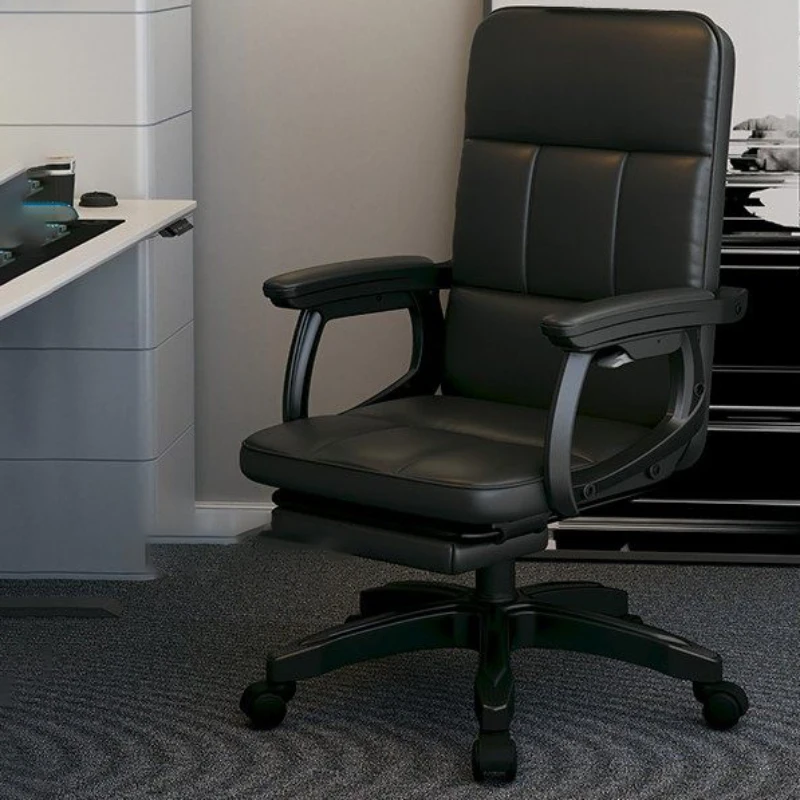 

Leather High Back Office Chair Luxury Comfortable Armchair Study Office Chair Gaming Mobile Cadeira Ergonomica Office Furniture