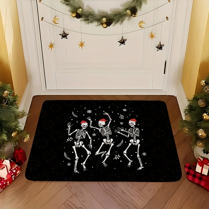 VIKAMA عيد الميلاد الهيكل العظمي الرقص البساط التكنولوجيا غرفة المعيشة دراسة المطبخ مدخل الباب ديكور ديكور المنزل #4