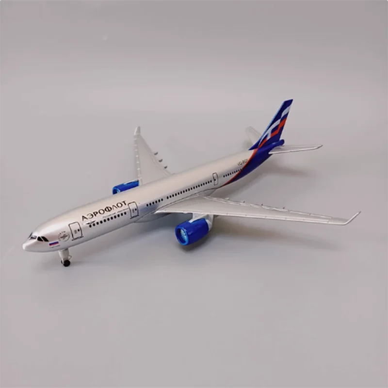 20cm Russia Air Aeroflot A330 A-330 Alloy Simulation Metal Aircraft Model Display Aviation Commemorative Collection Gift