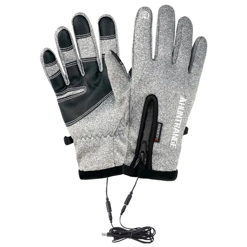 Heated Gloves Men women Touchscreen USB Hand Warmer Gloves Winter Warm Electric Heated Gloves Screen Touchable Heated Mittens