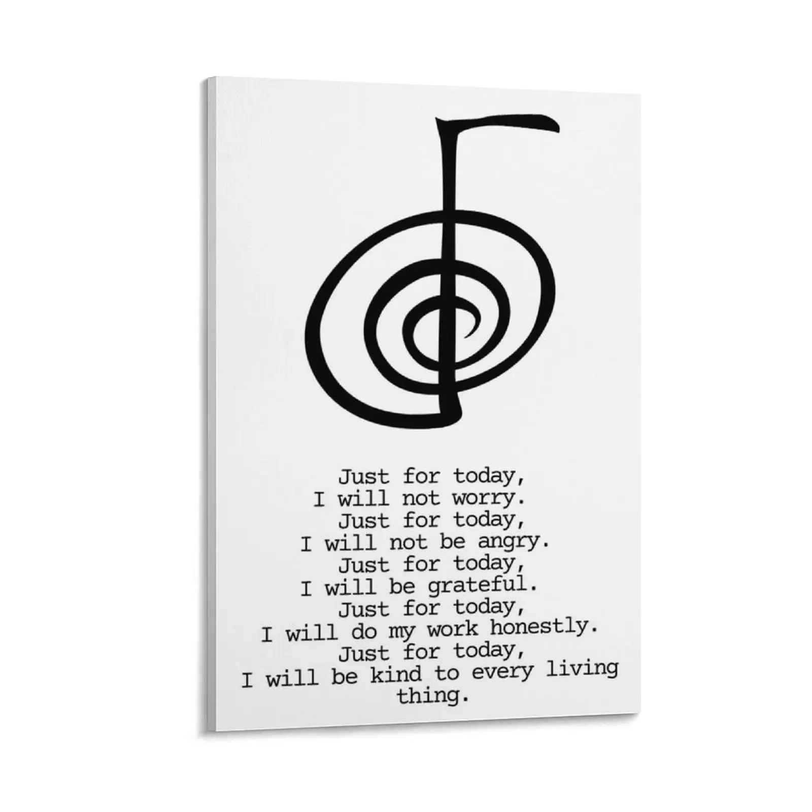 

Reiki Principles Just for Today Cho Ku Rei Canvas Painting nordic home decor decoration for the room