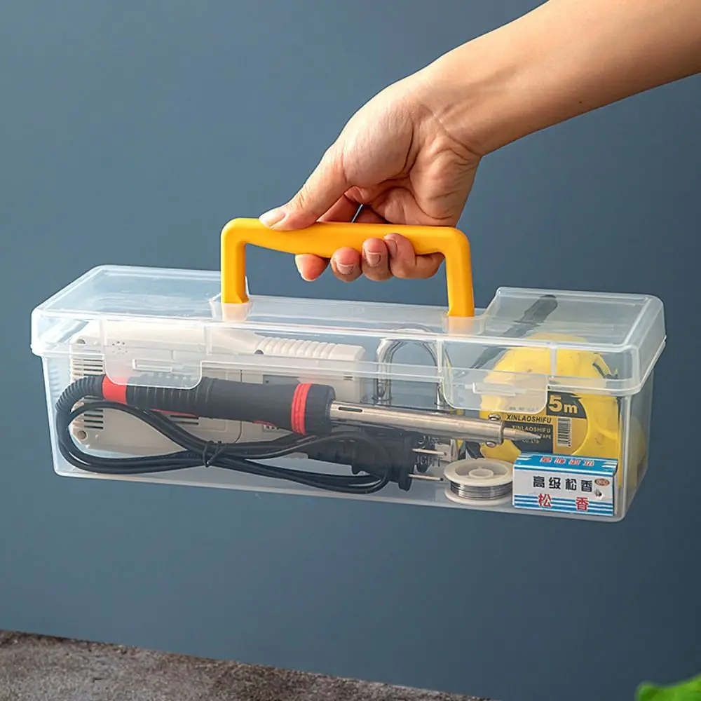

Transparent Hardware Tool Box Multifuntional Toolbox Plastic Parts Box Tool Organizer Household Tool Storage Box Car Repair Tool